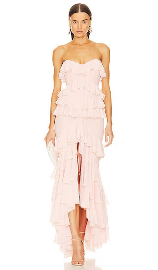 x REVOLVE Oleksandra Gown in Blush Nude Light Pink Bridesmaid Dress Fall Maxi Dress Fall Pink Dress | Revolve Clothing (Global)