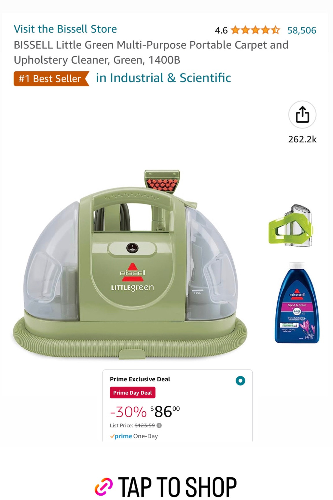 Amazon Prime Day deal: Bissell little green carpet and upholstery cleaner 

#LTKhome #LTKsalealert #LTKxPrimeDay