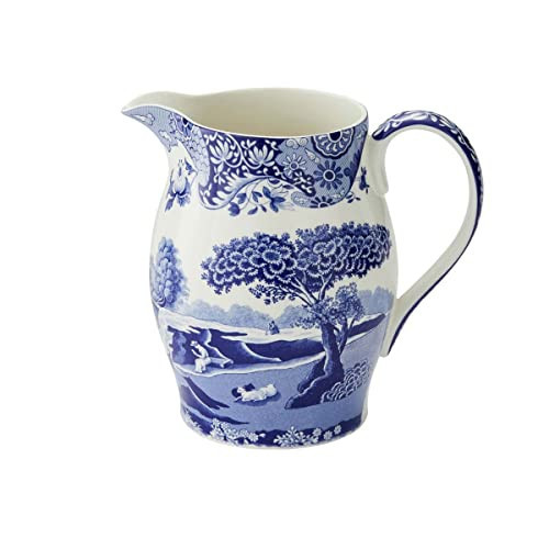 Spode Blue Italian Pitcher | 3.5 Pint Capacity | Home Décor for Mantel or Centerpiece | Use as a Water Jug or Flower Vase | Made of Fine Porcelain | Dishwasher Safe | Amazon (US)