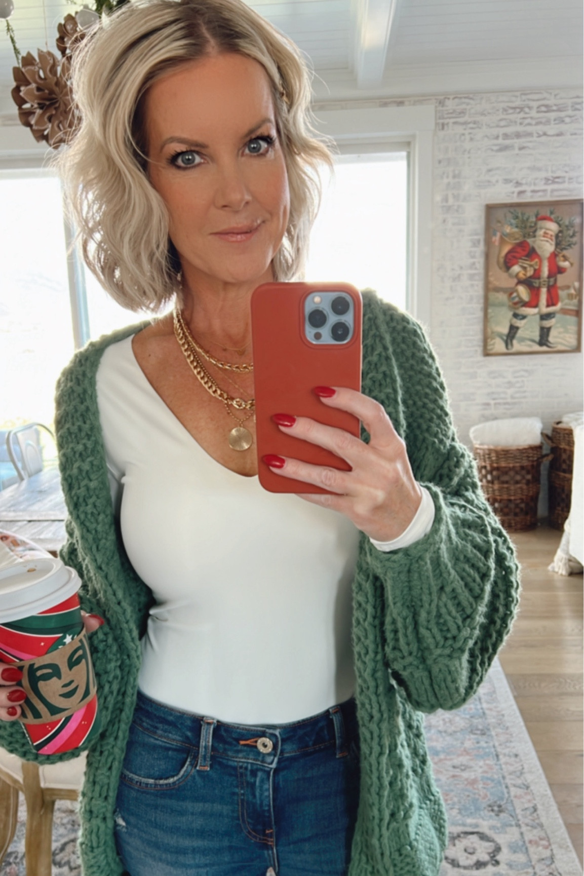 My outfit of the day for some Christmas errands and a little work! This over sized chunky knit cardigan is a dream over this silky soft bodysuit! All of these pieces make the perfect gifts too! Jen approved ❤️

#LTKsalealert #LTKGiftGuide #LTKstyletip