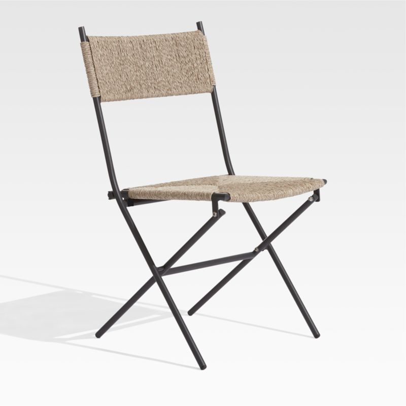 San Onofre Folding Outdoor Wicker Dining Chair + Reviews | Crate & Barrel | Crate & Barrel