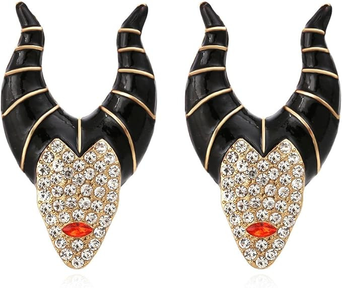 Halloween Pumpkin Skull Crown Skeleton Shpae Dangle Earrings Colorful Rhinestone Crystal Pearl Ea... | Amazon (US)