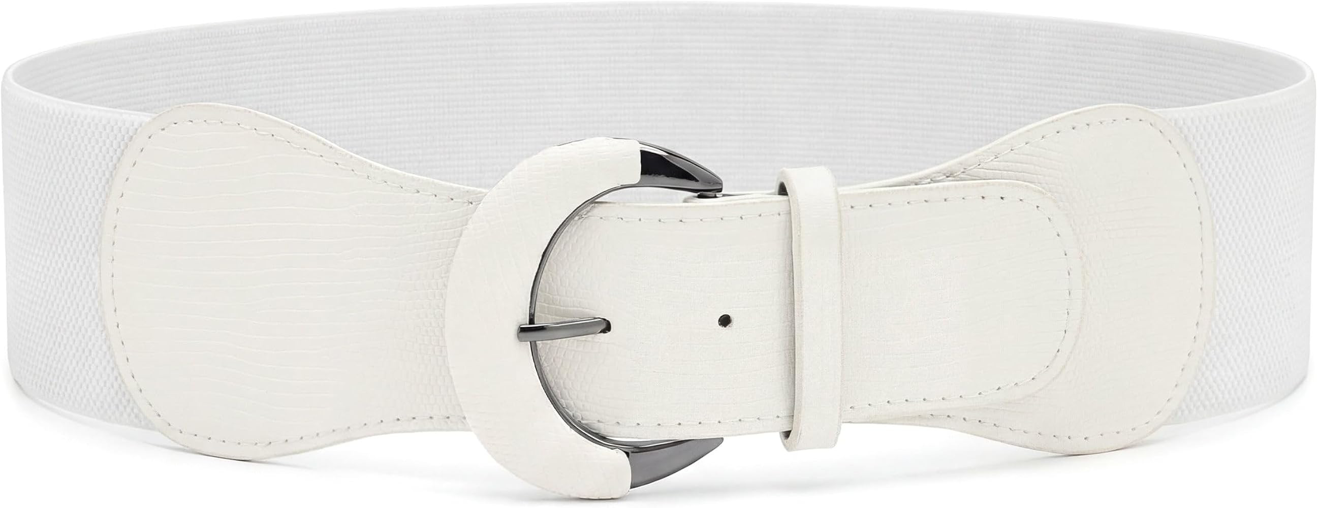 BlackButterfly Wide PU Elastic Stretch Thick Buckle Waist Belt | Amazon (US)