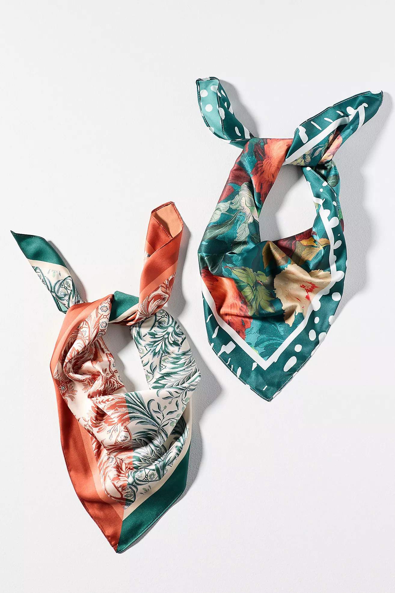 Silky Printed Hair Scarves, Set of 2 | Anthropologie (US)