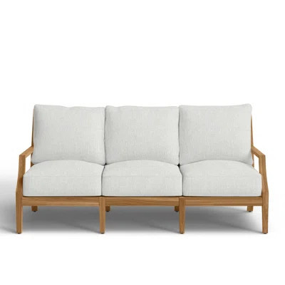 Haley Teak Patio Sofa with Cushions | Wayfair North America