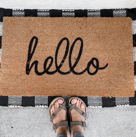 This doormat is welcoming and affordable.  

Front porch decor.  Doormat.  Birkenstocks.  Summer sandals.  

#LTKSeasonal #LTKOver40 #LTKFindsUnder50