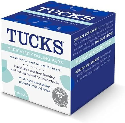 Tucks Cooling Pads, Medicated, 100 Count | Amazon (US)