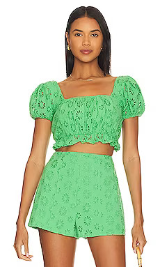 Lovers and Friends Leah Top in Green from Revolve.com | Revolve Clothing (Global)