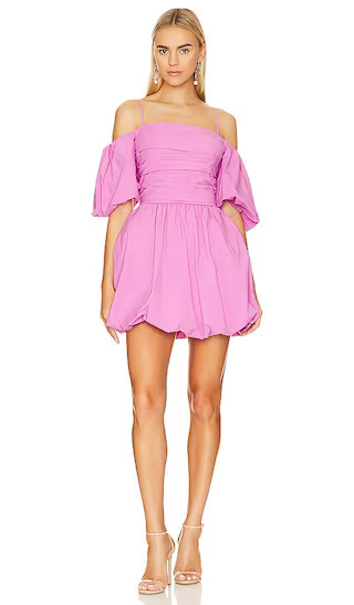 Sanam Puff Sleeve Bubble Mini Dress in Opera Pink | Light Pink Dress Hot Pink Dress Short Pink Dress | Revolve Clothing (Global)