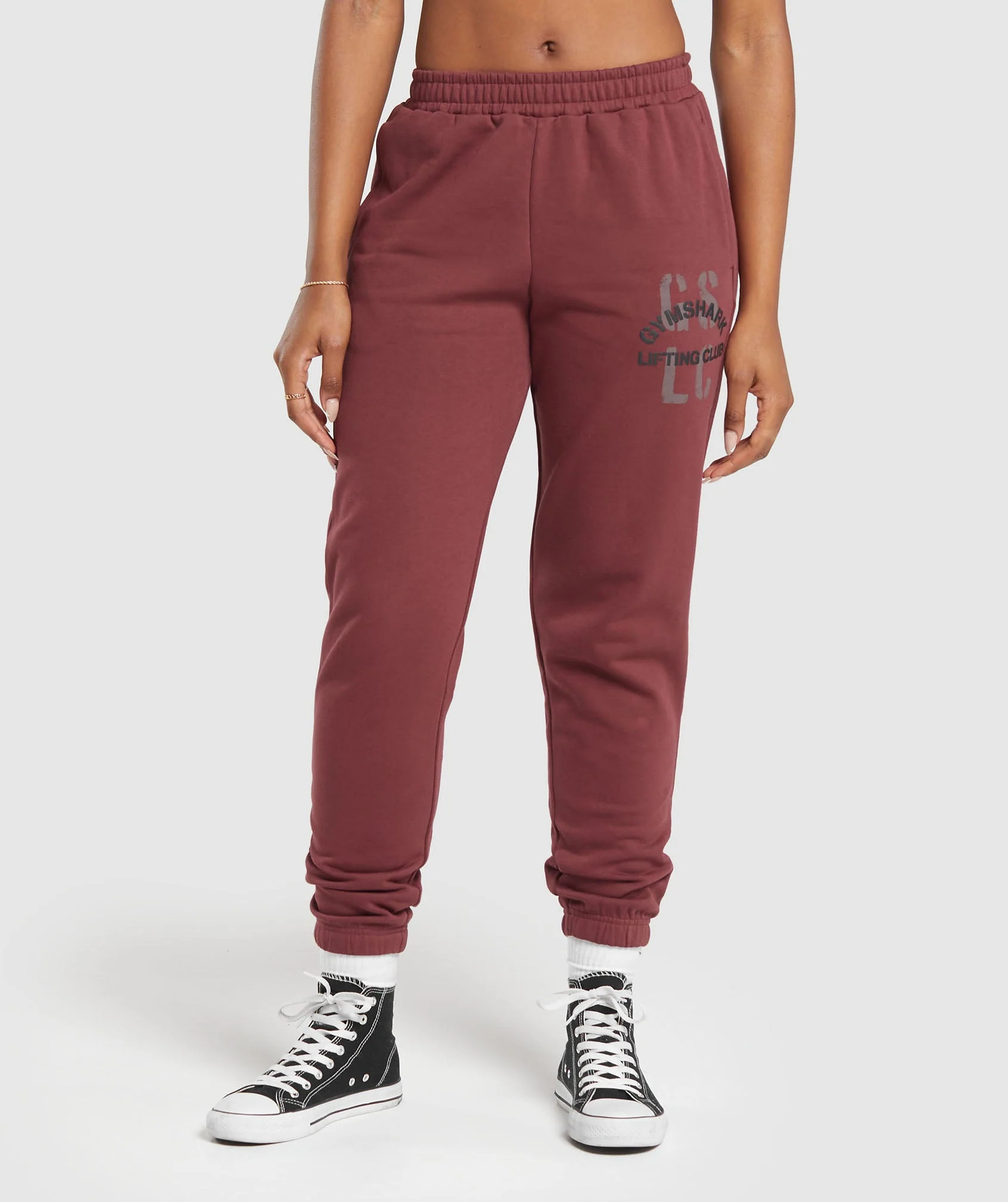 Gymshark Built Graphic Joggers - Washed Burgundy | Gymshark US