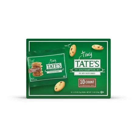 Tate's Bake Shop Tiny Chocolate Chip Cookies, 10 Snack Packs | Walmart (US)