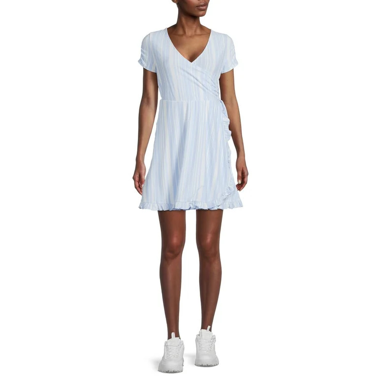 No Boundaries Juniors' Wrap Dress | Walmart (US)