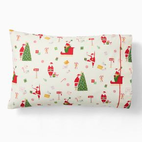 Santa's Sweet Treats Pillowcase Set | West Elm (US)