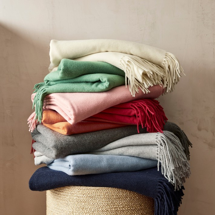 European Solid Cashmere Throw | Williams-Sonoma