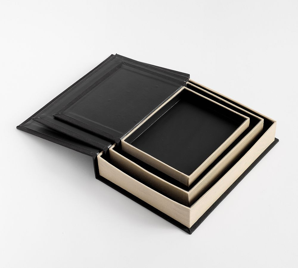 Stacked Linen Storage Books - Set of 3 | Pottery Barn (US)