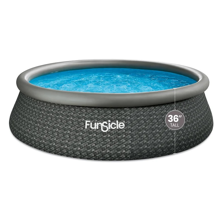 Funsicle 12' x 36" QuickSet Inflatable Ring Top Outdoor Above Ground Pool with Pump | Walmart (US)