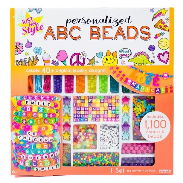 Just My Style Personalized ABC Beads, Includes 1000+ Beads | Walmart (US)