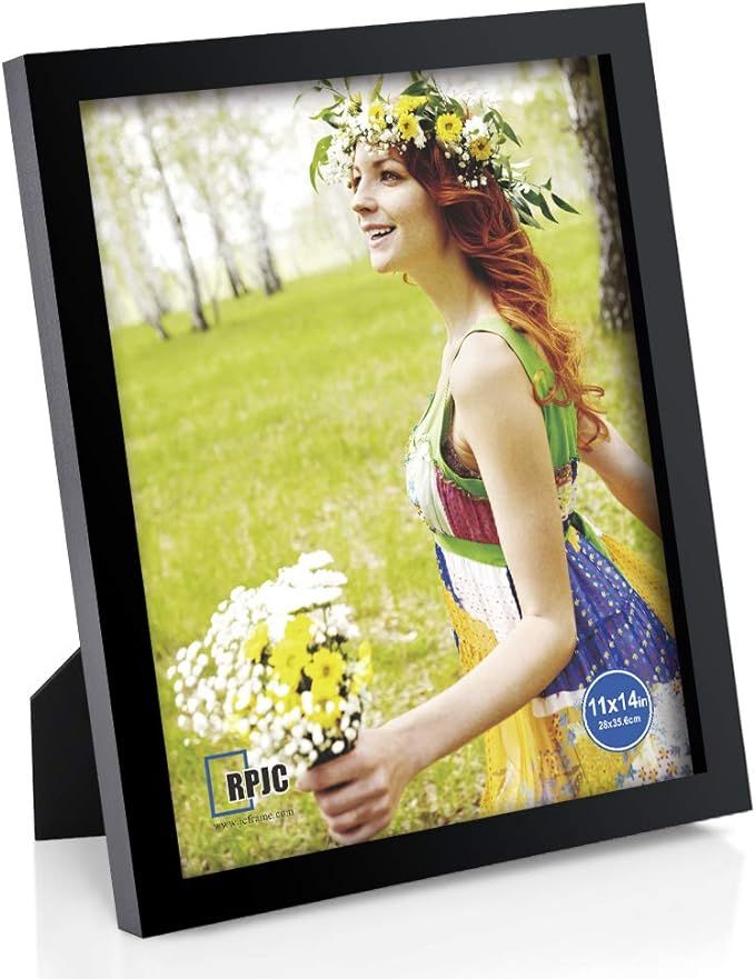 RPJC 11x14 inch Picture Frame Made of Solid Wood and High Definition Glass Display Pictures for W... | Amazon (US)