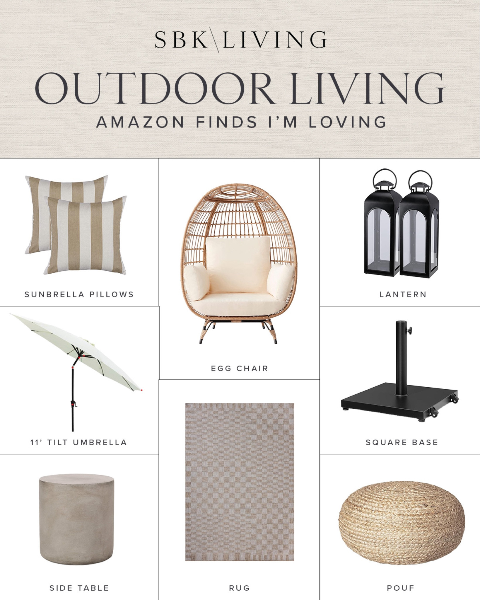 HOME \ outdoor living favorites from Amazon! 

Patio
Deck
Umbrella
Rug
Chair 

#LTKHome #LTKSeasonal