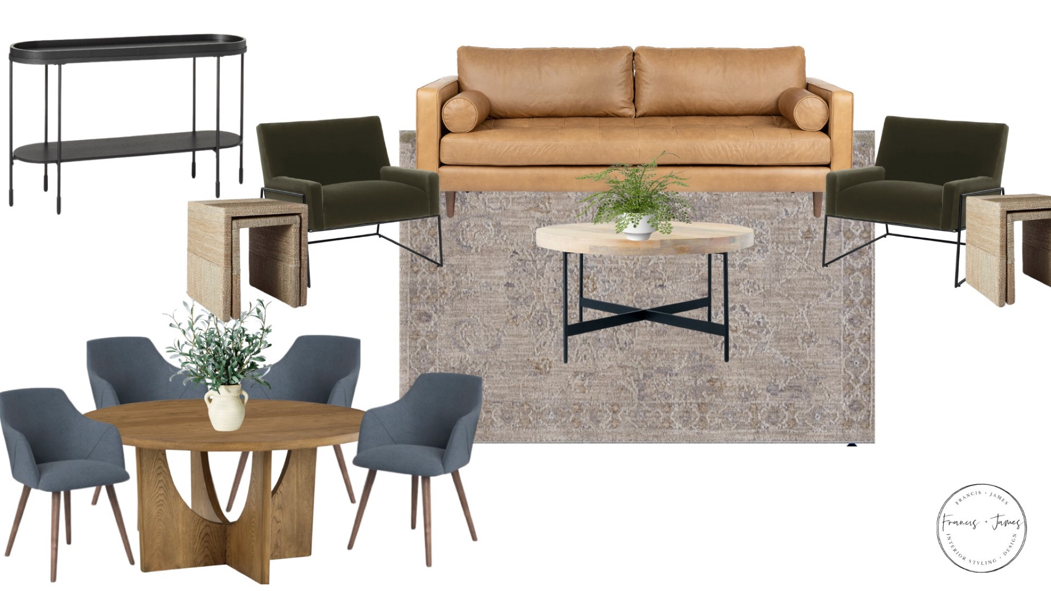 Office Design, office, modern office, office common space, leather couches, modern living room, small space living room, small space dining room, black console table, small coffee table, leather couches 

#LTKstyletip #LTKFind #LTKhome