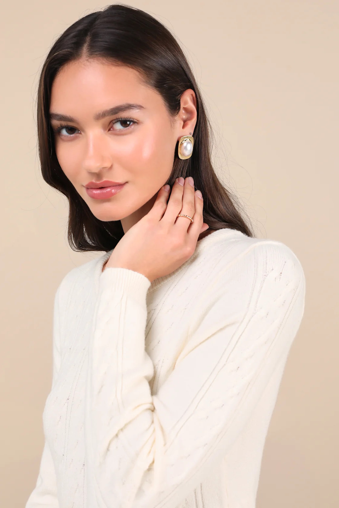 Stunning Muse Gold Pearl Statement Earrings | Lulus