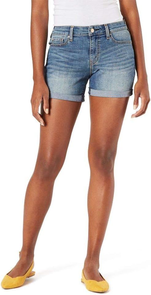 Signature by Levi Strauss & Co. Gold Label Women's Mid-Rise Shorts (Available in Plus Size) | Amazon (US)
