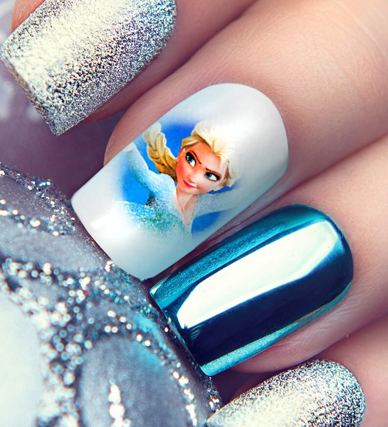 Frozen Christmas Nail Nail Decals - Etsy | Etsy (US)