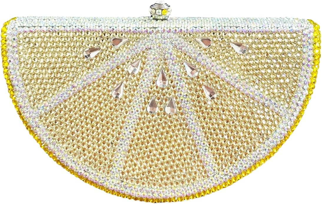 Women Cute Fruit Evening Clutch Sparkling Rhinestones Purse Crystal Banquet Prom Shoulder Bag | Amazon (US)