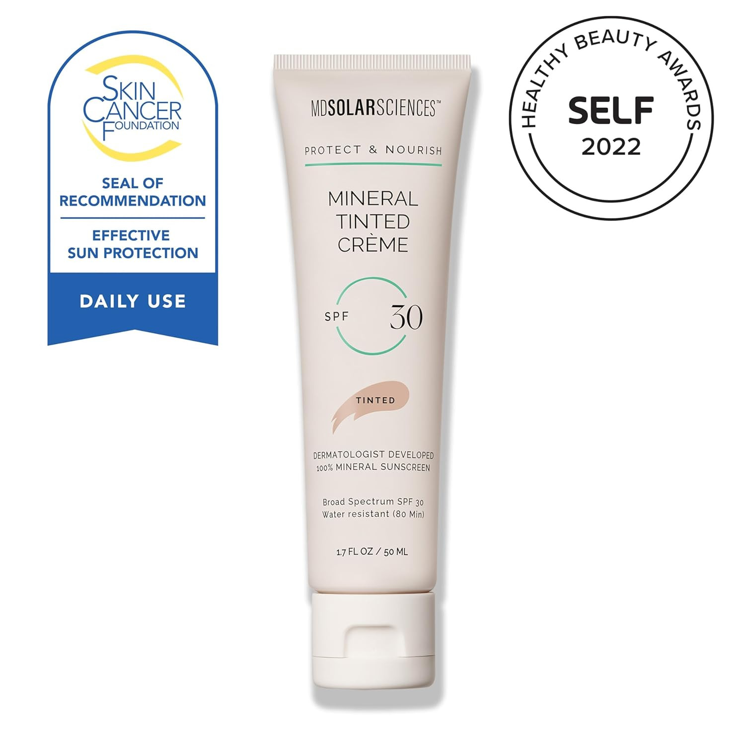 MDSolarSciences Mineral Tinted Crème Sunscreen SPF 30 | Water-Resistant, Broad Spectrum UV Prote... | Amazon (US)