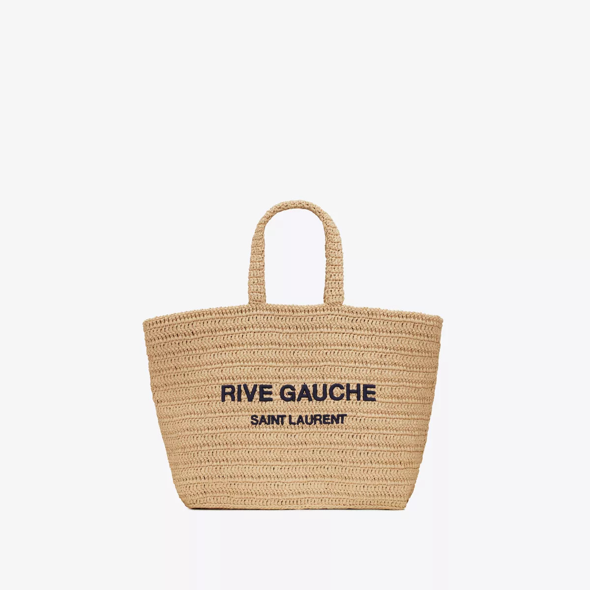 Rive Gauche Tote In Raffia White One Size | Saint Laurent Inc. (Global)