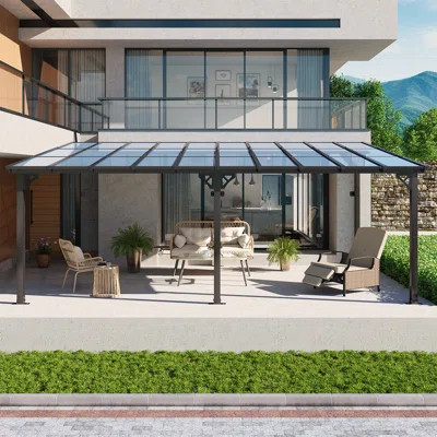 20 Ft. W X 12 Ft. Dmetal Pergola With Canopy | Wayfair North America