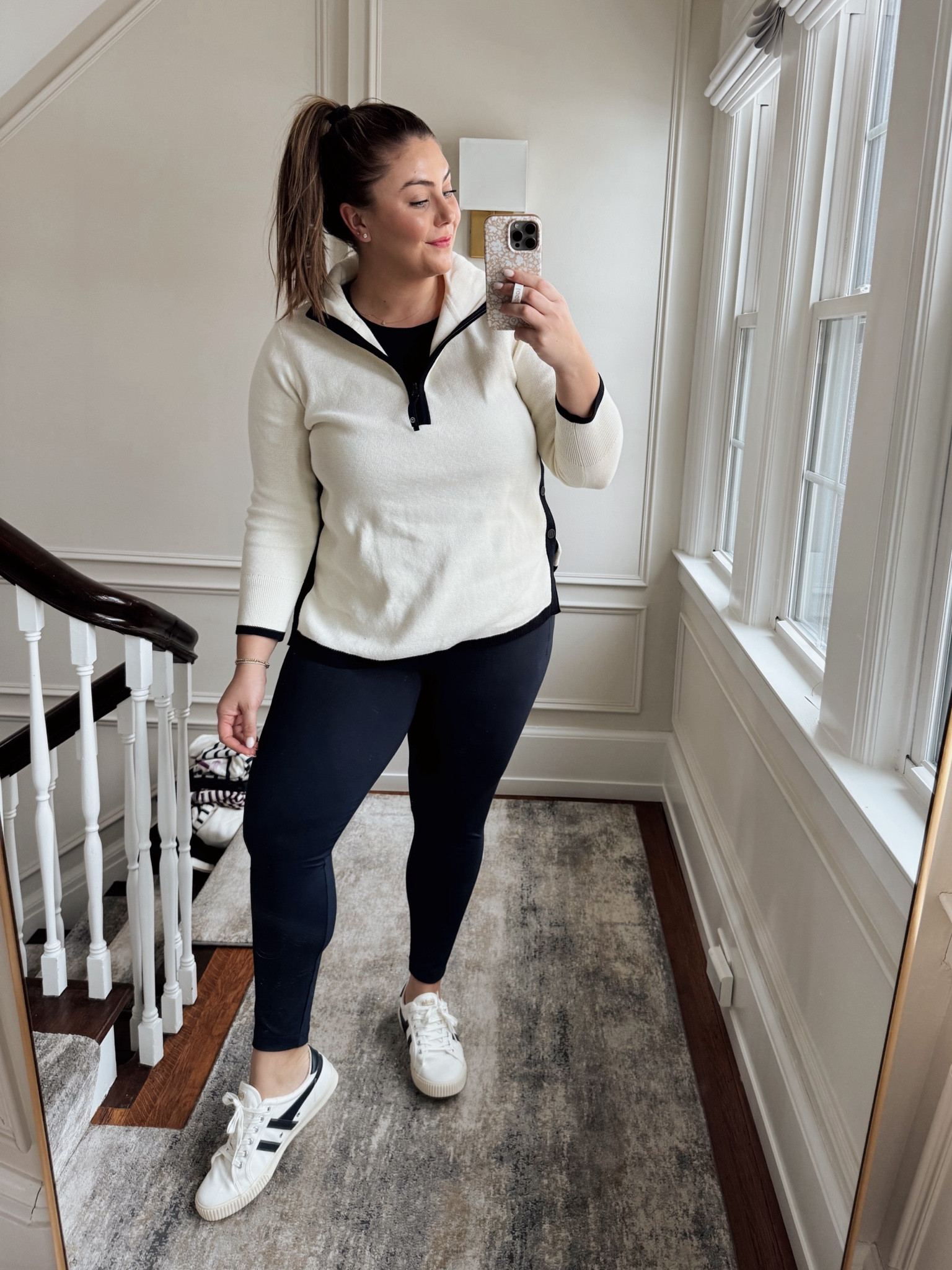 Wearing 1X in hidden sweater & tank, XL in leggings. 

#LTKActive #LTKMidsize #LTKStyleTip