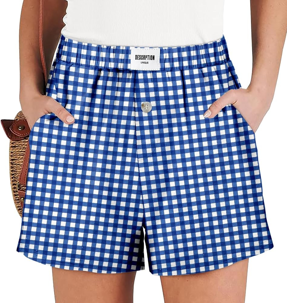 Angerella Women Casual Shorts Drawstring Comfy Elastic Waist Shorts Summer Pull On Short Pants wi... | Amazon (US)