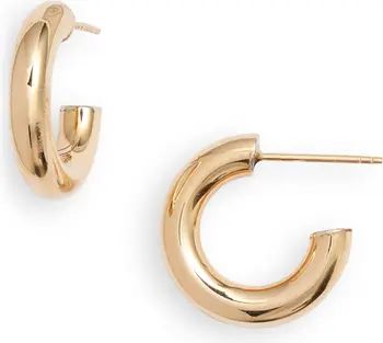 14K Gold Small Thick Hoop Earrings | Nordstrom