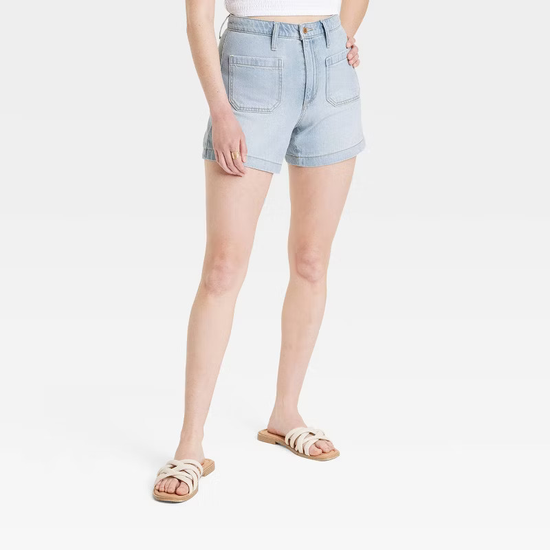 Women's High-Rise A-Line Midi Jean Shorts - Universal Thread™ | Target
