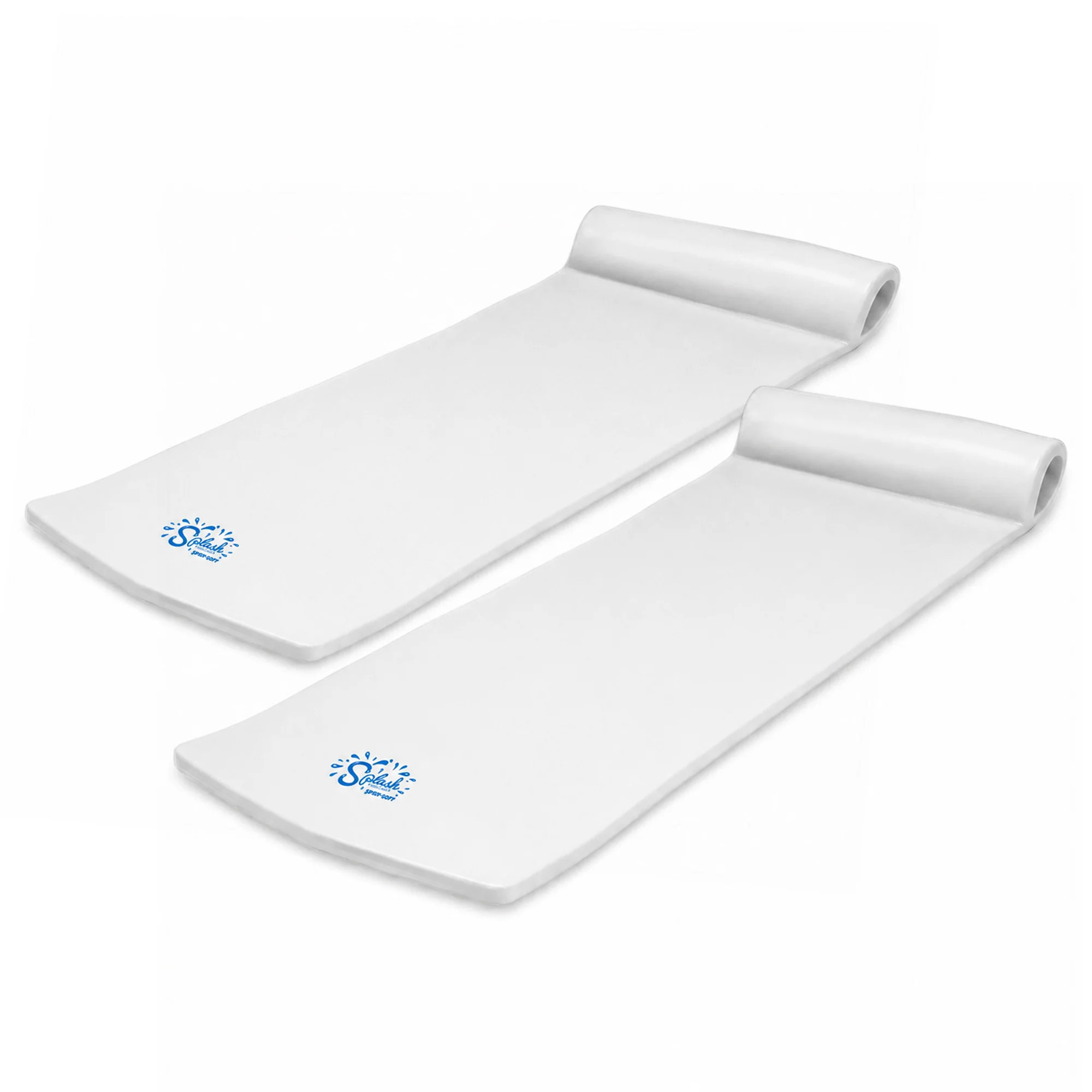 TRC Recreation Splash 1.25" Thick Foam Swimming Pool Float Lounger Mat, White | Wayfair North America
