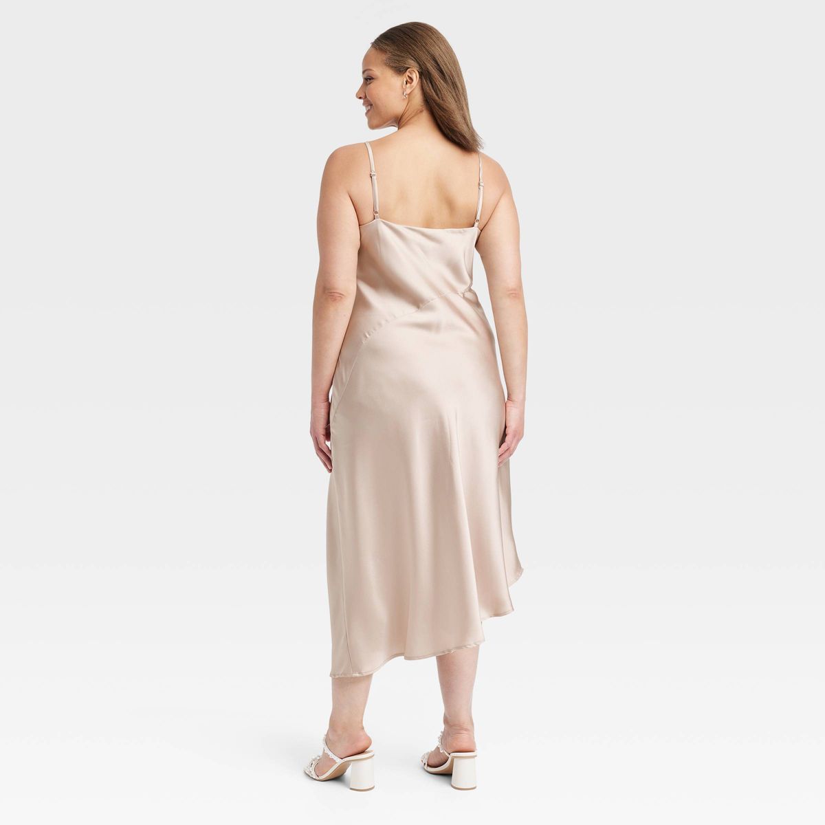 Women's Midi Slip Dress - A New Day™ Tan 3X | Target