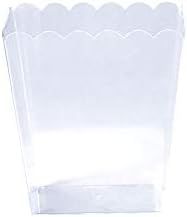 Simply Elegant Plastic Scalloped Container (12-Pack) 6" Reusable Plastic Popcorn Container Open T... | Amazon (US)