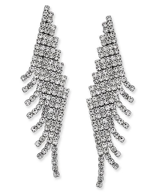 Angled Pavé Fringe Drop Earrings, Created for Macy's | Macys (US)