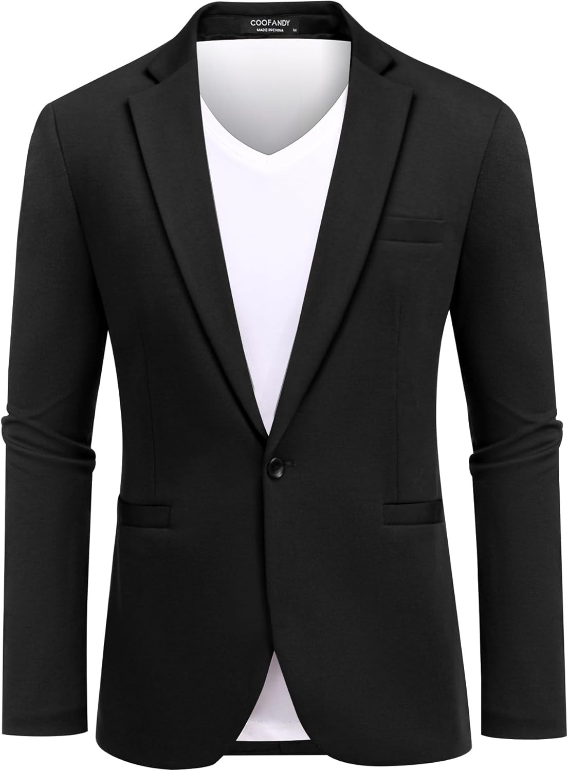 COOFANDY Men's Casual Knit Blazer Jacket One Button Lightweight Sport Coat | Amazon (US)