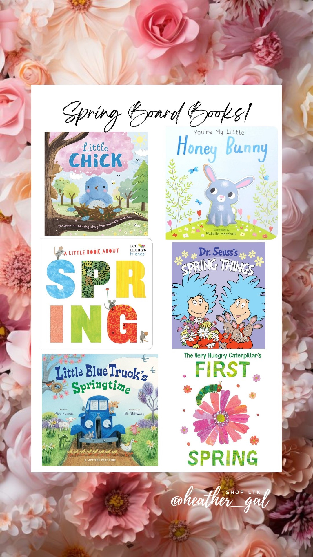Spring board books! 🌸

Kids board books, Easter basket idea, gift ideas for kids, spring books for kids, baby books, baby board books, seasonal board books, Easter board books, kids books, toddler board books, toddler books 



#LTKSeasonal #LTKKids #LTKFamily