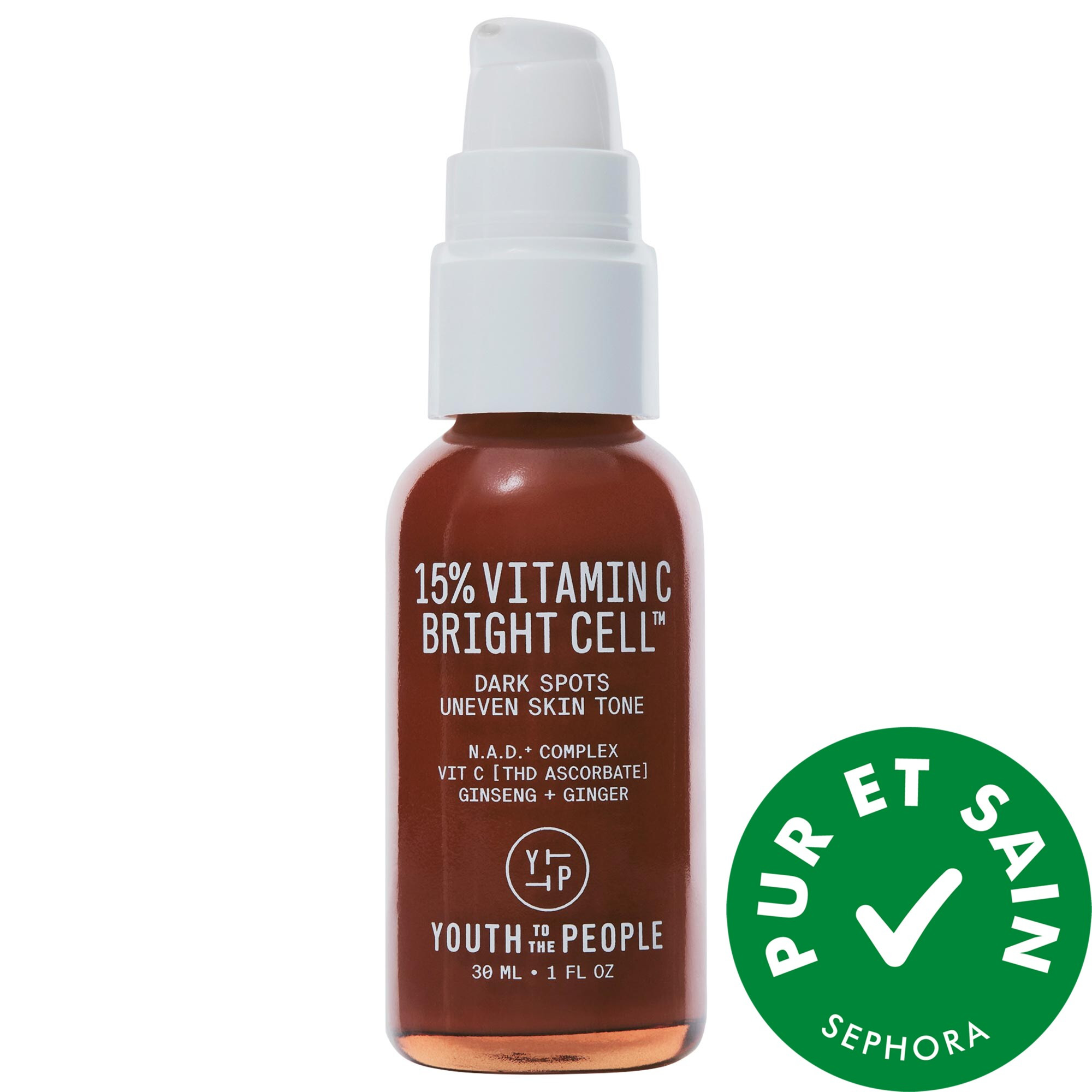 Youth To The People 15% Vitamin C Bright Cell Serum with N. A.D + Complex 1 oz /30 ml 1 oz /30 ml | Sephora (US)
