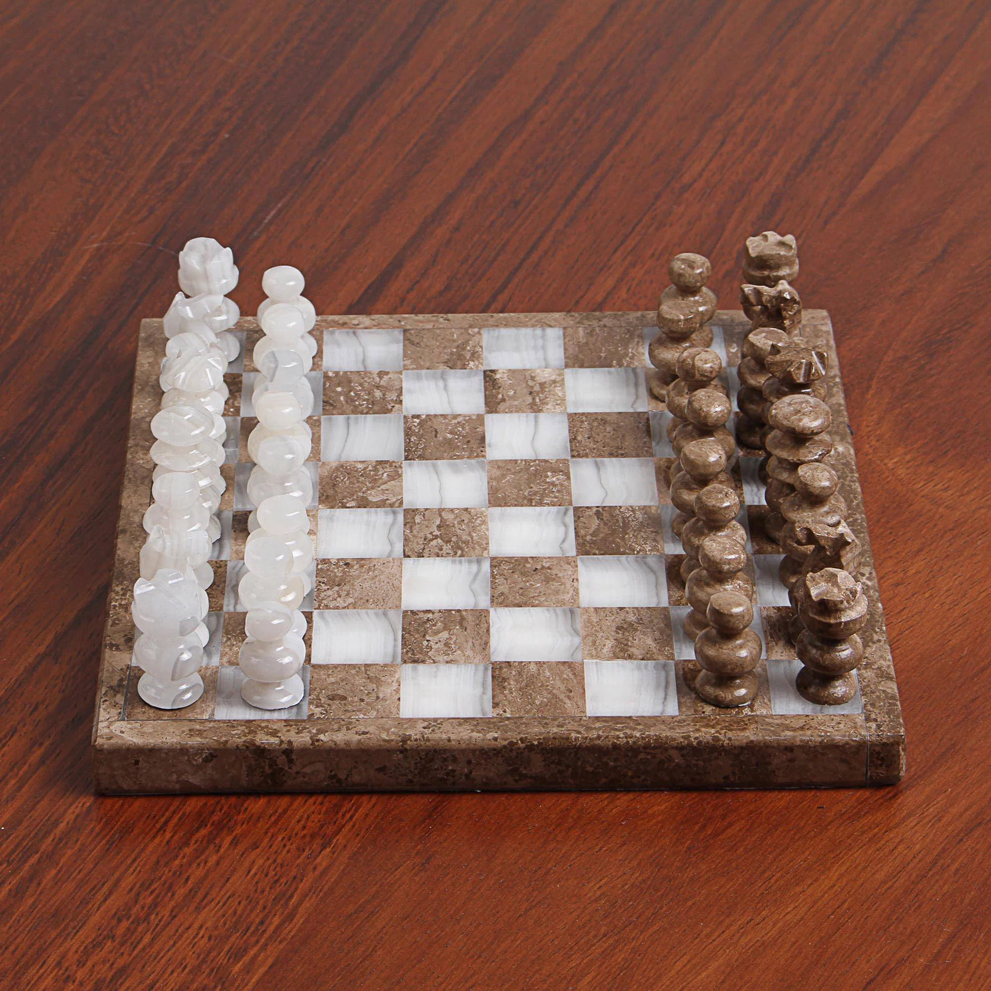Savageville Wrought Studio™ Handmade 7.5'' L Stone Chess Game Set | Wayfair North America