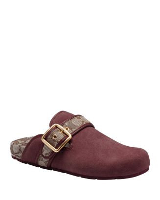 Women's OC Suede Buckled Clogs | Bloomingdale's (US)