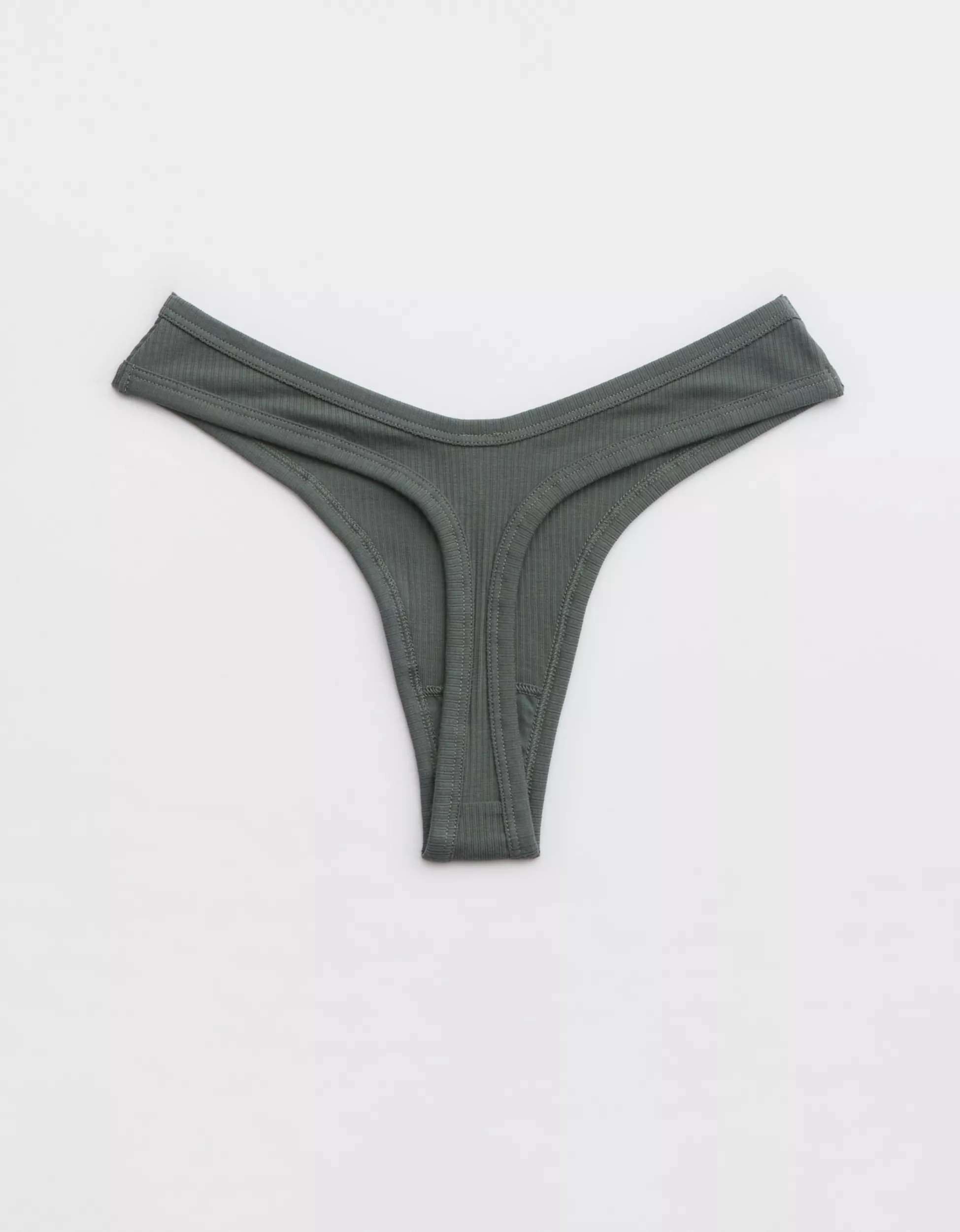 Superchill Cotton Rib Thong Underwear | Aerie