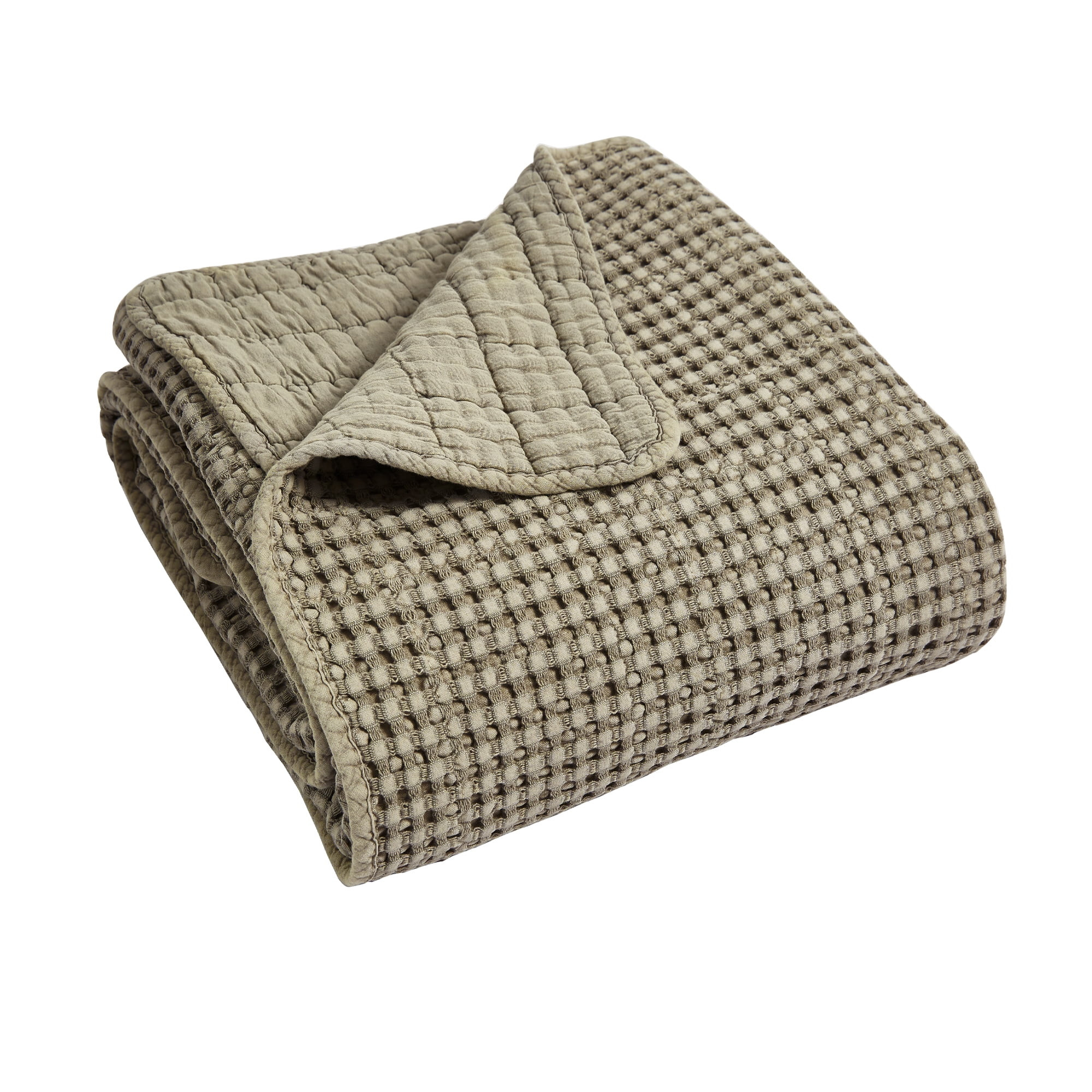 Levtex Home - Mills Waffle - Throw - Taupe Cotton Waffle - Throw Size 50 x 60in. | Walmart (US)