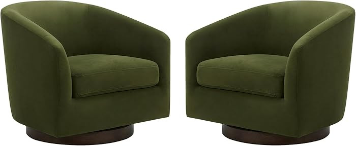 CHITA Swivel Accent Chair, FSC Certified Upholstered Velvet Barrel Chair for Living Room Set of 2... | Amazon (US)