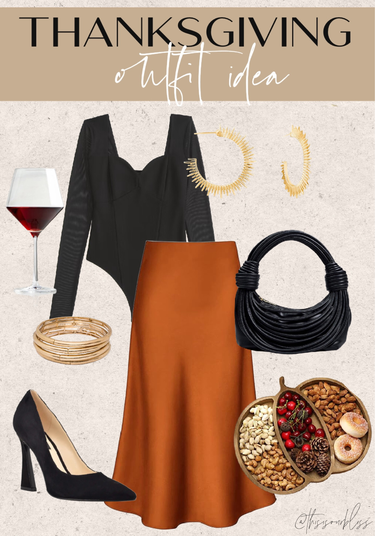 Thanksgiving outfit idea! Satin slip skirt with mesh, bodysuit and heels! 🖤

#LTKSeasonal #LTKfindsunder50 #LTKHoliday