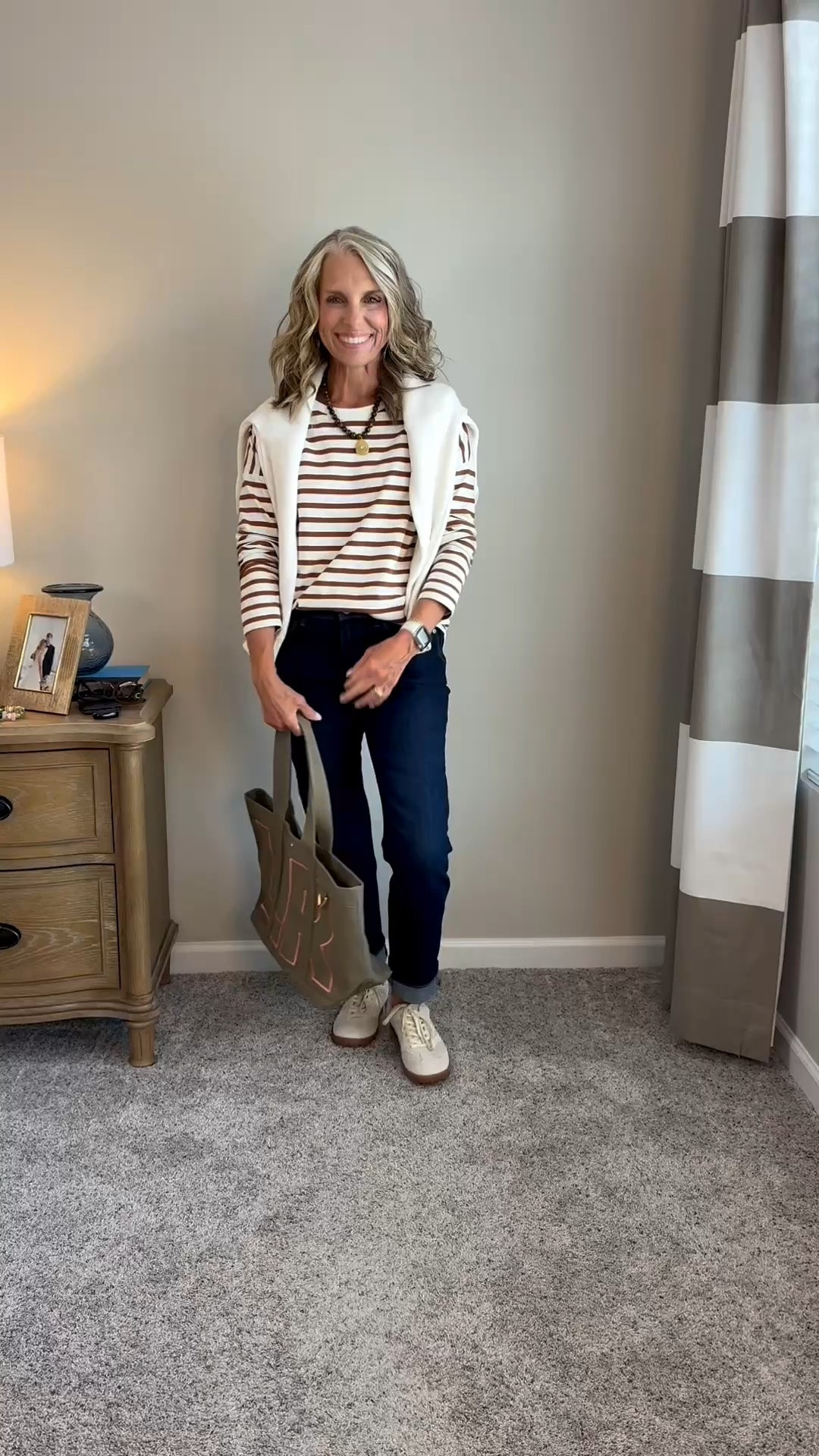 J Jill denim is soft, stretchy and downright comfy. I’m wearing 4 in all 3 of between sizes, go down. @jjill

#LTKootd #LTKgrwm #LTKOver40