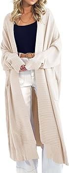 Danedvi Womens Long Cardigan Sweaters 2025 Fall Chunky Knit Oversized Slouchy Open Front Warm Coa... | Amazon (US)